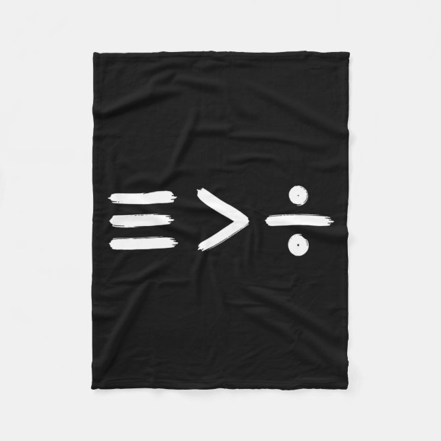 Mathematics Equality > Division Math Symbol Sta Fleece Blanket (Front)