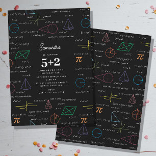 Mathematics Equations Math Formulas Birthday Invitation