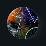 Mathematics Formula Button<br><div class="desc">Express your academic flair with this round button,  featuring a colourful collage of mathematical formulas,  equations,  and geometric designs. Perfect for students,  teachers,  and STEM enthusiasts,  this accessory is great for bags,  jackets,  or gifts to show a love for learning.</div>
