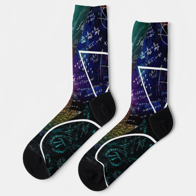 Mathematics Formula Crew Socks (Left)