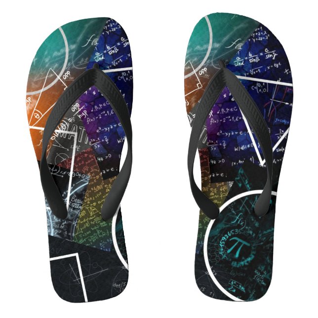 Mathematics Formula Flip Flops (Footbed)