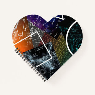 Mathematics Formula Heart Spiral Notebook
