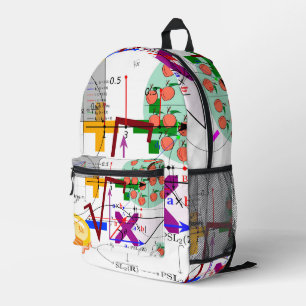 mathematics formula physics school printed backpack