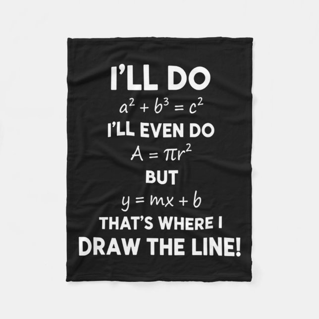 Mathematics Funny Math Humor - Ill Do Pythagorean, Fleece Blanket (Front)