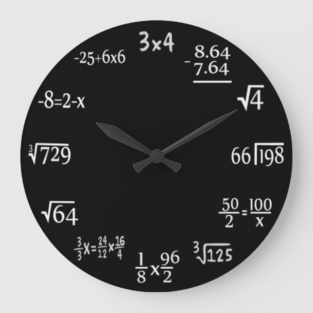 Mathematics Large Clock (Front)