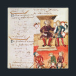 Mathematics Lesson, from a mathematical treatise Magnet<br><div class="desc">Italian School's Mathematics Lesson,  from a mathematical treatise located at the Biblioteca Universitaria,  Padua,  Italy. The Mathematics Lesson,  from a mathematical treatise was created around the 16th century.</div>