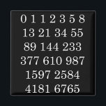 Mathematics Magnet Fibonacci Sequence Numbers<br><div class="desc">Fibonacci sequence numbers magnet. Great gift for math teachers, math lovers! From silly jokes to serious romantic statements, MiKa Art Zazzle shop has something for everyone. Canadiana, Japanese gifts, jewellery, cases for electronic devices, fun buttons, mug cups, ornaments, cards and posters….. Please take some time and look around. You may...</div>