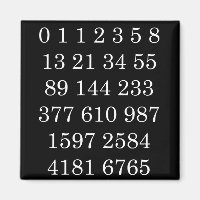 Mathematics Magnet Fibonacci Sequence Numbers