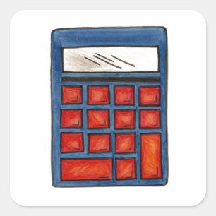 Mathematics Math Nerd School Calculator Stickers