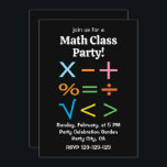 Mathematics Math Symbol Math  Invitation<br><div class="desc">Mathematics Math Symbol Math Invitation original design by Nisha Prabhu. Fully Customisable. Personalise with your details. Invite your friends and family to an unforgettable math-themed celebration with our vibrant Colourful Math Invitation! This eye-catching design combines whimsical math symbols, bold colours, and playful patterns that will spark joy and curiosity in...</div>
