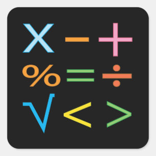 Mathematics Math Symbol Math  Square Sticker