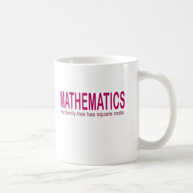 Mathematics _ my family tree has square roots coffee mug (Right)