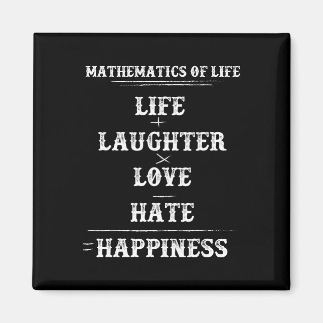 Mathematics Of Life Complex Equation Formula Math  Magnet (Front)