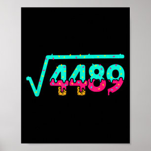 Mathematics Radical 4489, Playful Donut Numbers Ma Poster