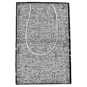 mathematics scribbles medium gift bag