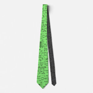 mathematics scribbles neck tie