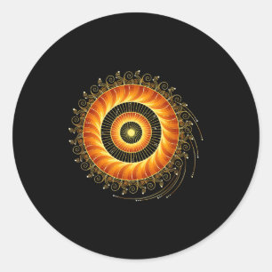 Mathematics Spiral Sacred Geometry Fibonacci Manda Classic Round Sticker