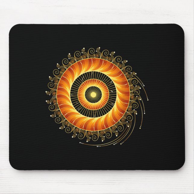 Mathematics Spiral Sacred Geometry Fibonacci Manda Mouse Pad (Front)
