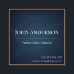 Mathematics Teacher Blue Chalkboard Elegant Tutor Square Business Card<br><div class="desc">These simple,  elegant business cards would be perfect for mathematics teacher or tutor. Easily add your own details by clicking on the "customise this template" option. If you have any design related questions/requests,  please do not hesitate to contact us.</div>