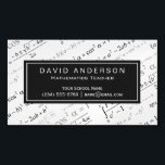 Mathematics Teacher Stylish Math Formulas Pattern Magnetic Business Card<br><div class="desc">Mathematics Teacher Stylish Math Formulas Pattern Look Personalised design for you. All text style,  colours,  sizes can be modified to fit your needs. If you need any customisation,  please feel free to contact us.</div>