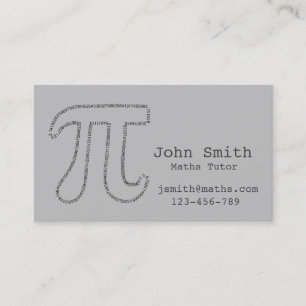 Mathematics tutor or teacher stylish advanced math business card