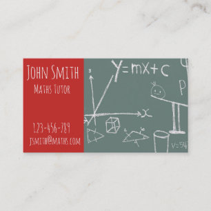 Mathematics tutor or teacher stylish advanced math business card