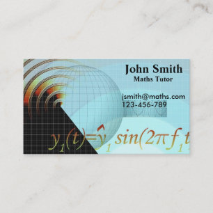 Mathematics tutor or teacher stylish advanced math business card