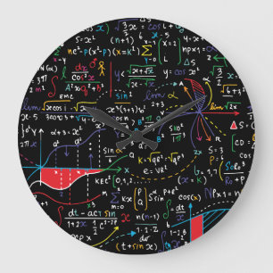 Mathematik Geometrie Schüler Lehrer Large Clock