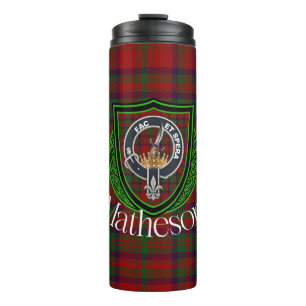 Matheson Scottish Clan Tartan & Crest Thermal Tumbler