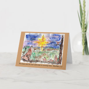 Mathew 2:2 Star Chistmas Holiday Card