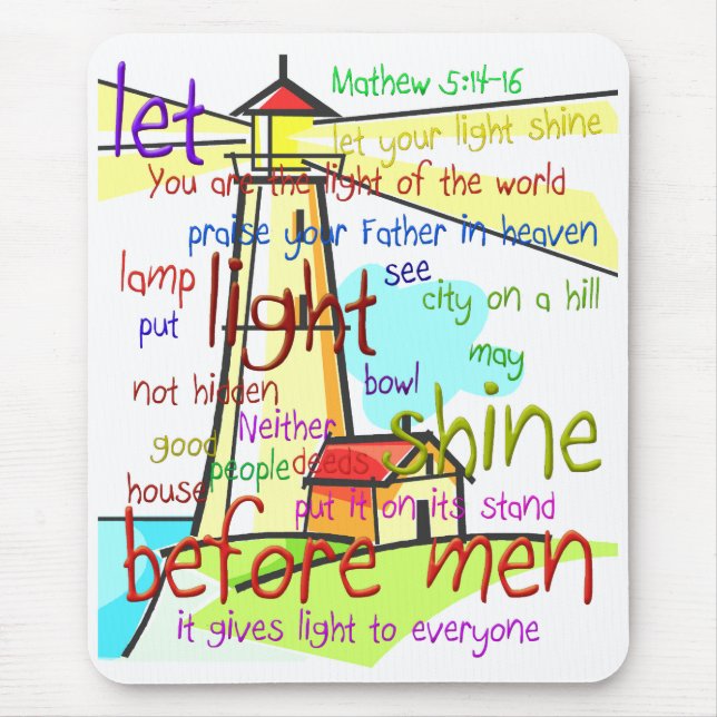 Mathew 5:14-16 Lighthouse 1 Mouse Pad (Front)
