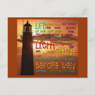 Mathew 5:14-16 Lighthouse 2 Postcard