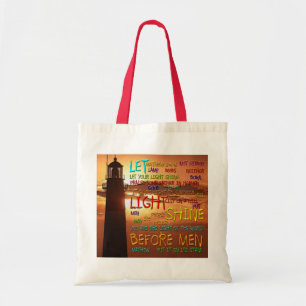 Mathew 5:14-16 Lighthouse 2 Tote Bag