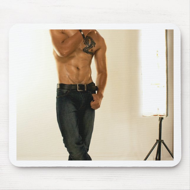 Mathew Shirtless Cowboy I Mouse Pad (Front)