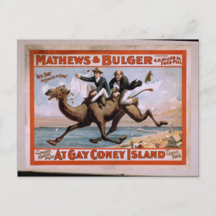 Mathews & Bulger, 'At Gay Coney Island' Vintage Th Postcard