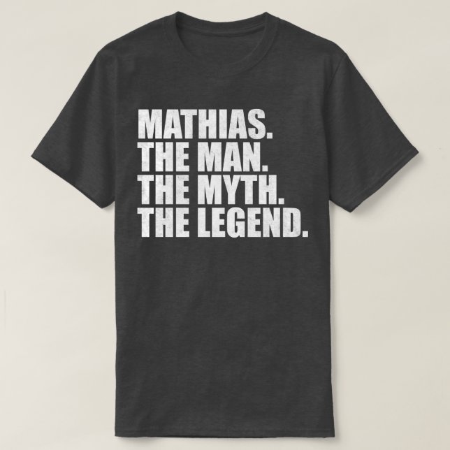 MathiasMathias Name Mathias given name T-Shirt (Design Front)