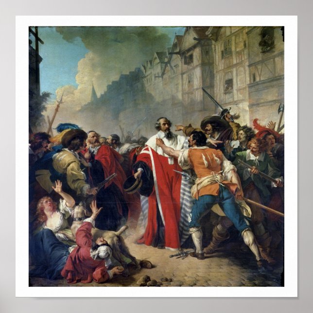 Mathieu Mole being stopped by the Parisian crowd o Poster (Front)