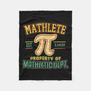 Mathlete Mathletic Department Pi 3.14 Math Calculu Fleece Blanket