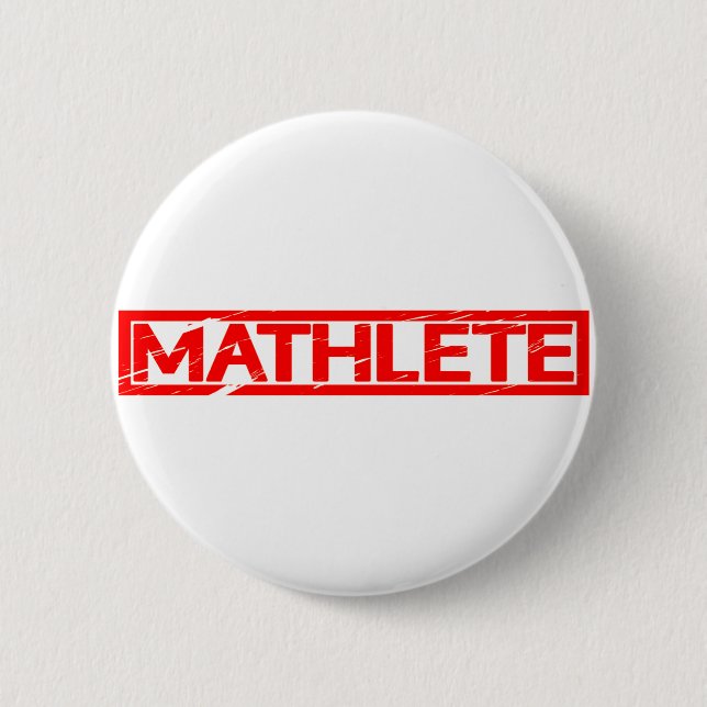 Mathlete Stamp 6 Cm Round Badge (Front)