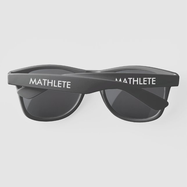 MATHLETE typography math themed Sunglasses (Back)