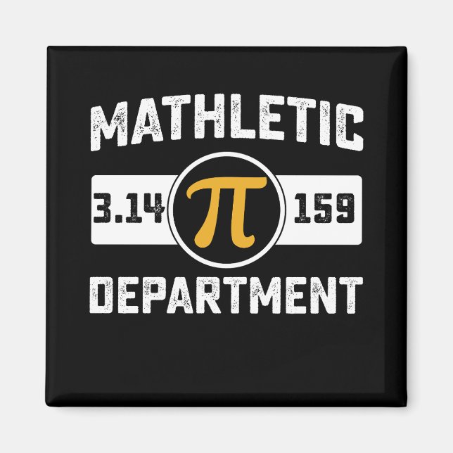 Mathletic Department Pi Day Math Vintage Magnet (Front)