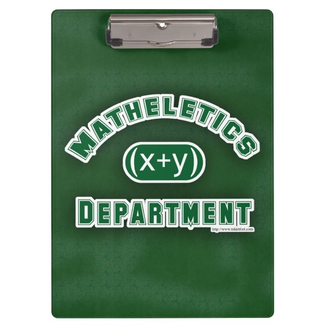 Mathletics Department Green Clipboard (Front)
