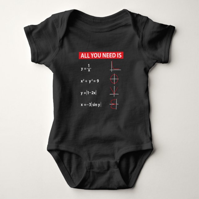Maths Algebra Mathematics Teacher Gift Idea Baby Bodysuit (Front)