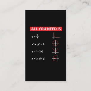 Maths Algebra Mathematics Teacher Gift Idea Business Card