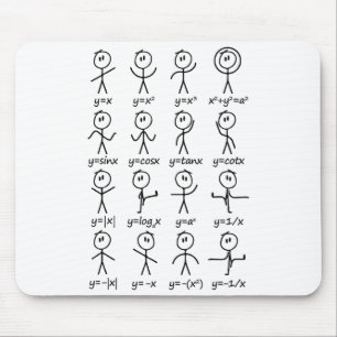 Maths I Stick Figures I Functions Equations I Math Mouse Pad