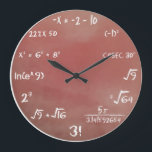 Maths Quiz Wall Clock<br><div class="desc">Brown color. Geeky enough? (Also available in other colors)</div>