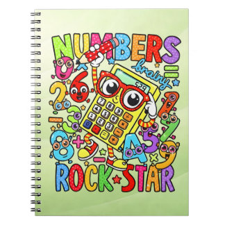 Maths Rock Star Numbers Notebook for School
