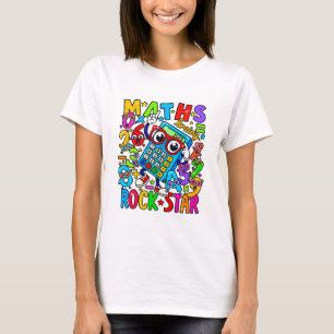 Maths Rockstar T Shirt for Teachers and Number Day