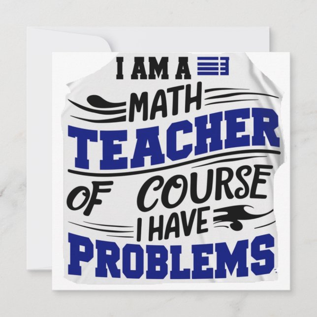 Maths teacher Jest  Thank You Card (Front)
