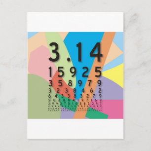 Maths: the colourful mathematical constant of Pi Postcard